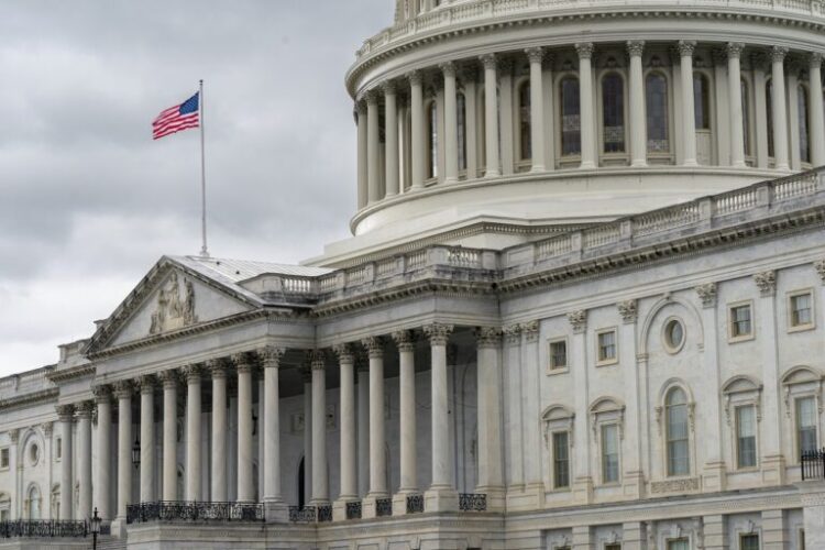 FILE - The Capitol is seen in Washington, Monday, Sept. 25, 2023. The U.S. government faces a shutdown unless Congress manages to overcome a budget impasse before the Sept. 30 funding deadline. (AP Photo/J. Scott Applewhite, File)